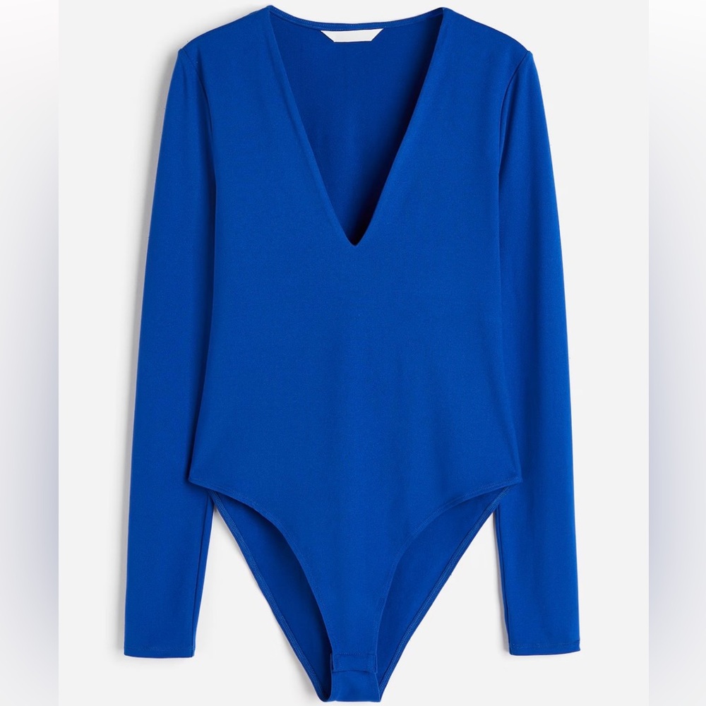 H&M Blue Long Sleeve Bodysuit
